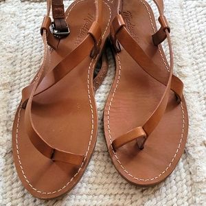 Madewell 7.5 boardwalk Sandals cognac